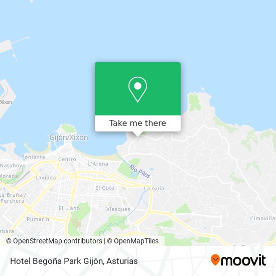 Hotel Begoña Park Gijón map