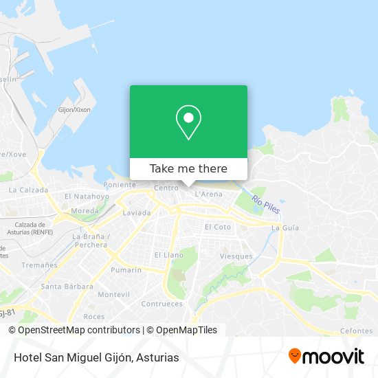 Hotel San Miguel Gijón map