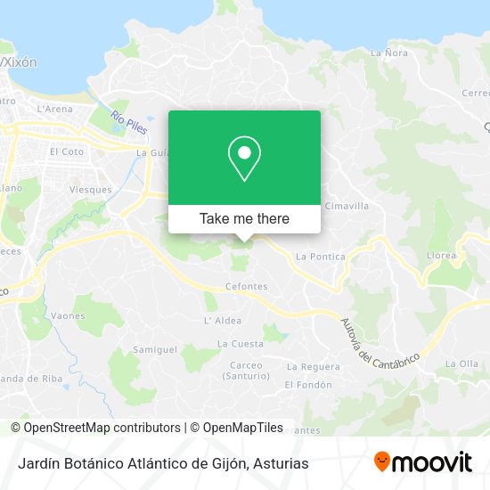 Jardín Botánico Atlántico de Gijón map