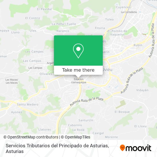 Servicios Tributarios del Principado de Asturias map