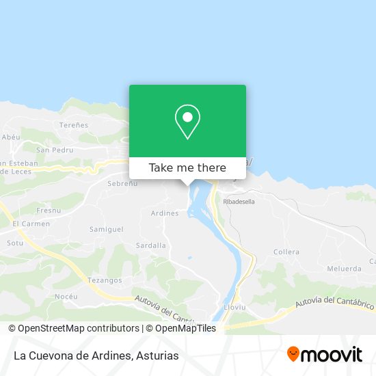 La Cuevona de Ardines map