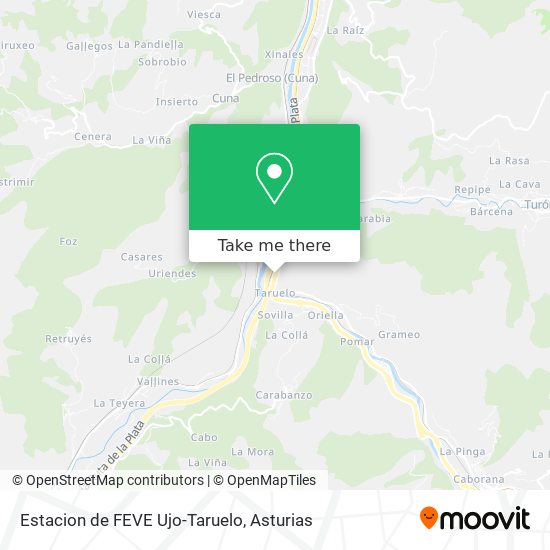 Estacion de FEVE Ujo-Taruelo map