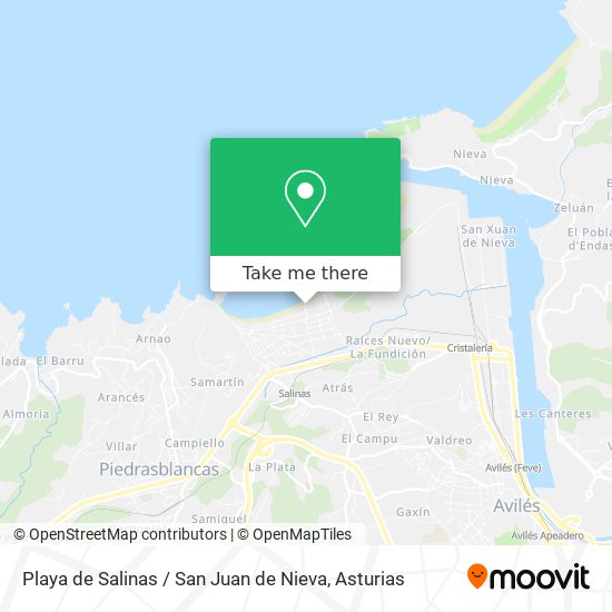 Playa de Salinas / San Juan de Nieva map