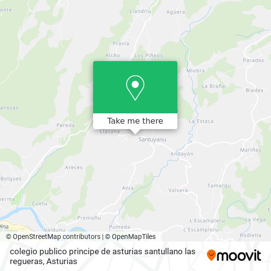 colegio publico principe de asturias santullano las regueras map