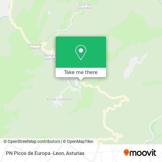 PN Picos de Europa -Leon map