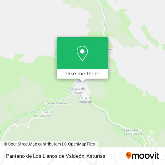 Pantano de Los Llanos de Valdeón map