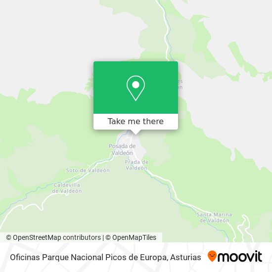 Oficinas Parque Nacional Picos de Europa map