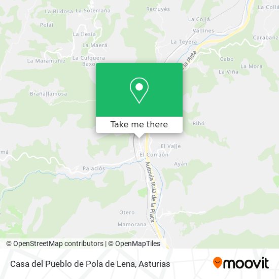 mapa Casa del Pueblo de Pola de Lena