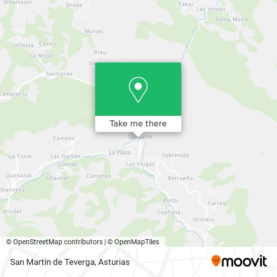 San Martín de Teverga map