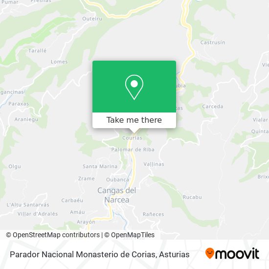 Parador Nacional Monasterio de Corias map
