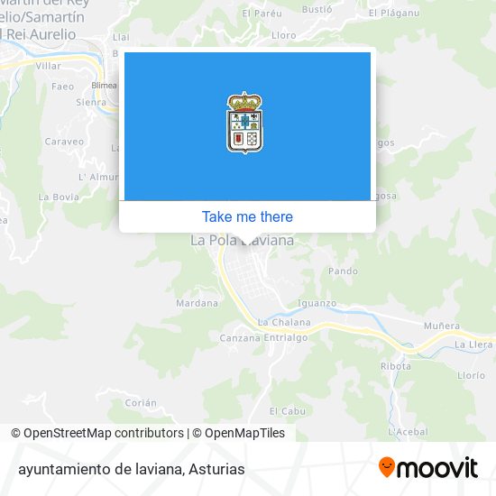 mapa ayuntamiento de laviana