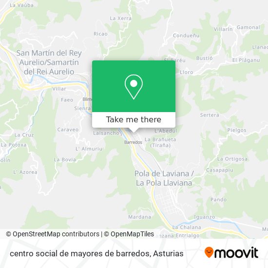 centro social de mayores de barredos map