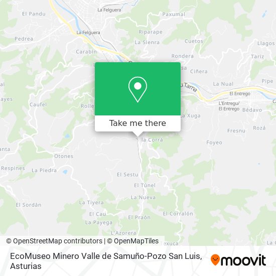 EcoMuseo Minero Valle de Samuño-Pozo San Luis map