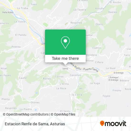 Estacion Renfe de Sama map