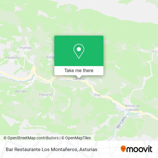 Bar Restaurante Los Montañeros map