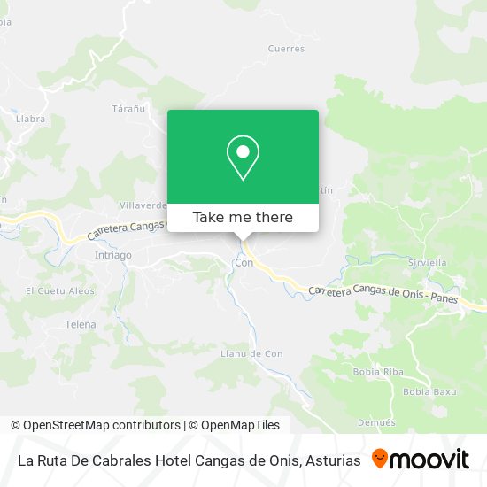 La Ruta De Cabrales Hotel Cangas de Onis map