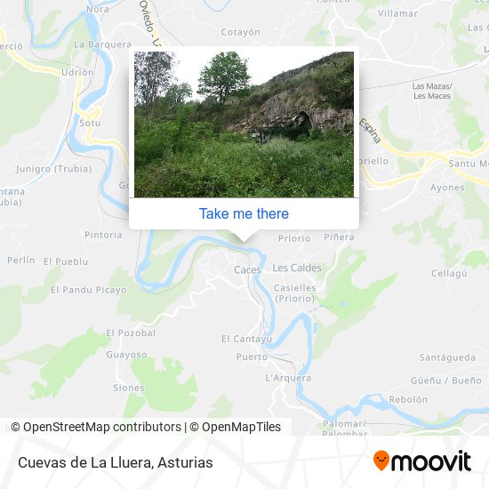 Cuevas de La Lluera map