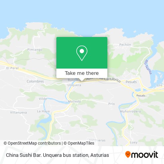 China Sushi Bar. Unquera bus station map