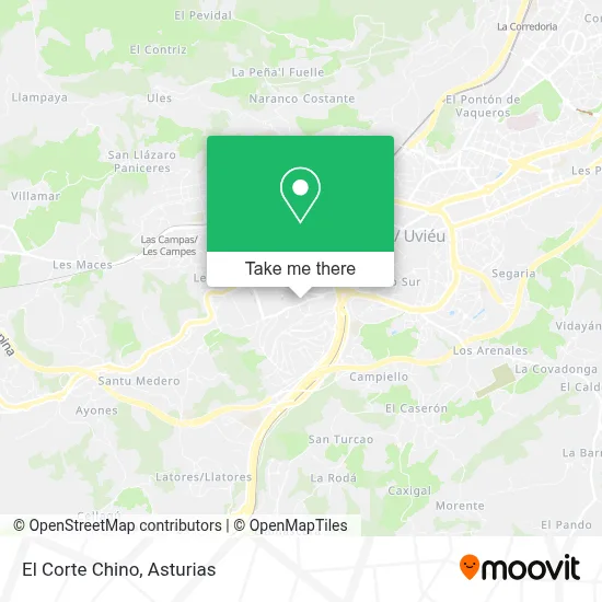 El Corte Chino map