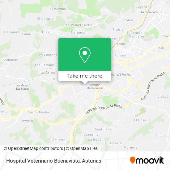 Hospital Veterinario Buenavista map