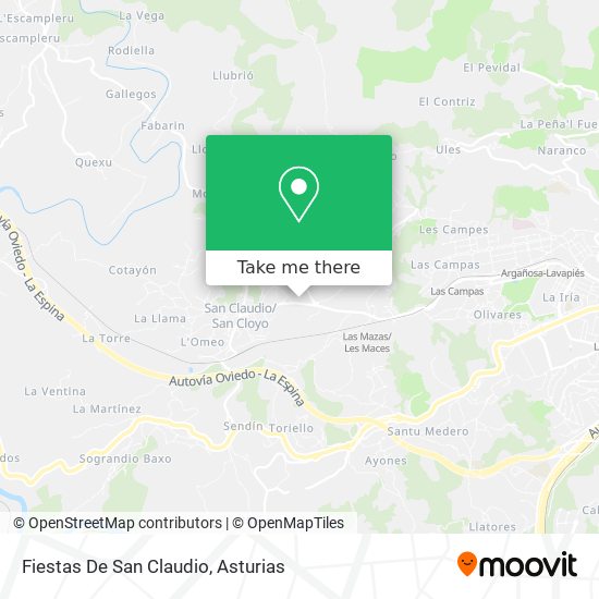 Fiestas De San Claudio map