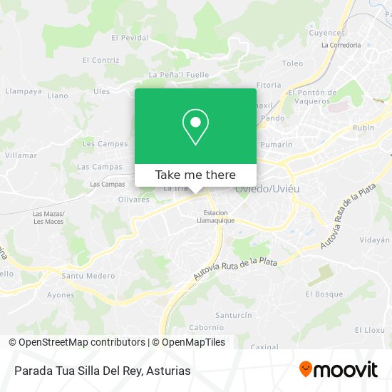 Parada Tua Silla Del Rey map