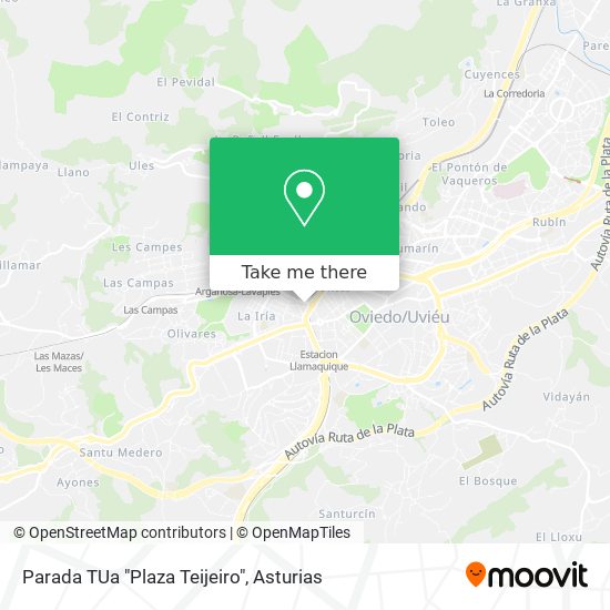 Parada TUa "Plaza Teijeiro" map