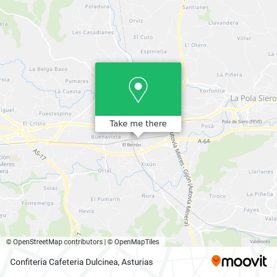 Confiteria Cafeteria Dulcinea map