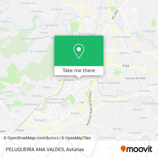 PELUQUERÍA ANA VALDES map