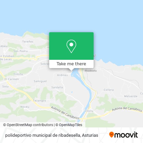 polideportivo municipal de ribadesella map