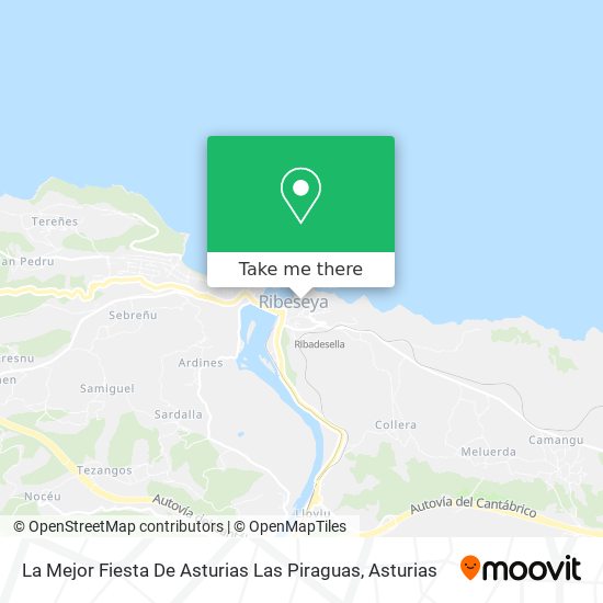 mapa La Mejor Fiesta De Asturias Las Piraguas