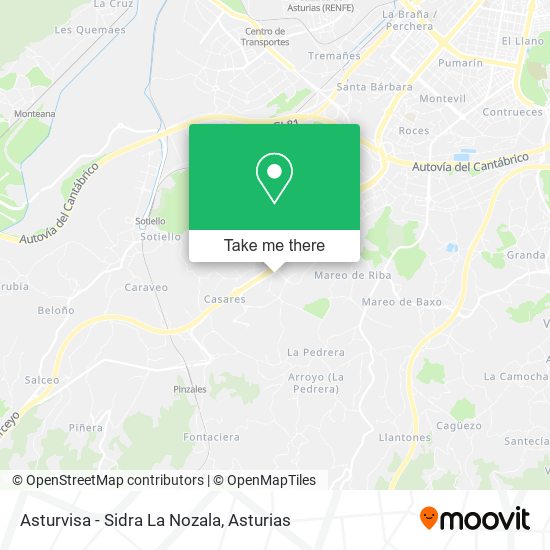 Asturvisa - Sidra La Nozala map