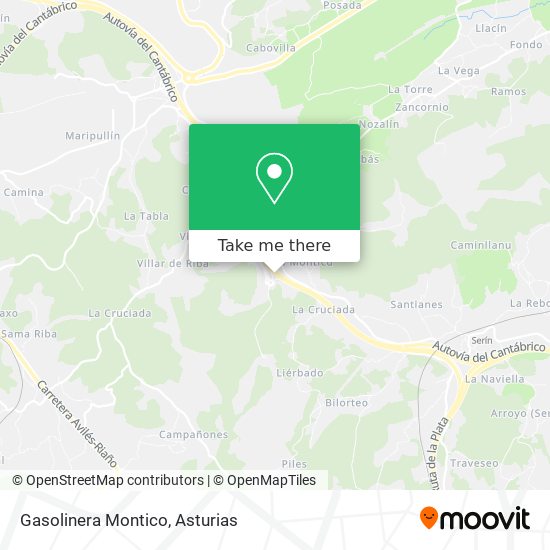 Gasolinera Montico map