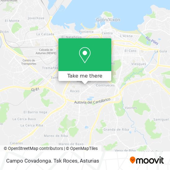 Campo Covadonga. Tsk Roces map