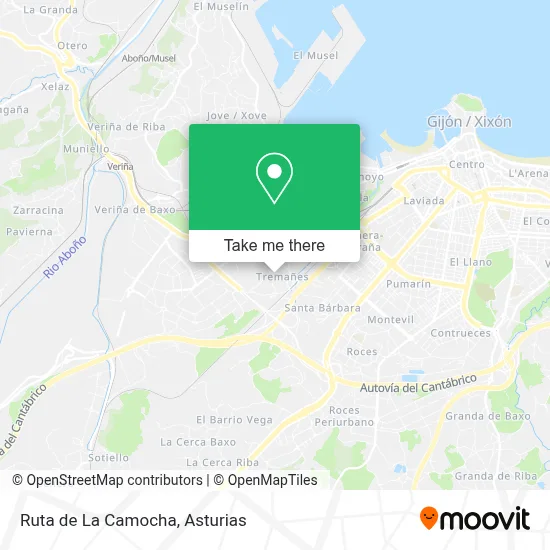 Ruta de La Camocha map