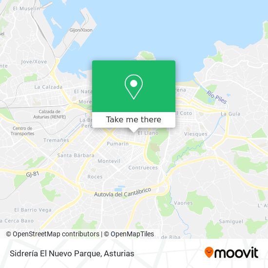 Sidrería El Nuevo Parque map