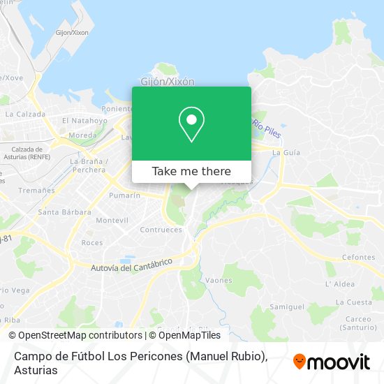 Campo de Fútbol Los Pericones (Manuel Rubio) map