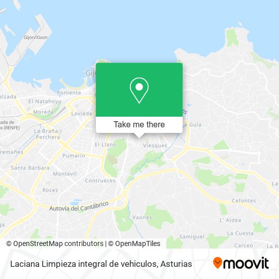 Laciana Limpieza integral de vehiculos map