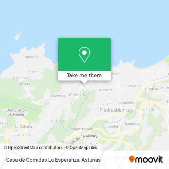 Casa de Comidas La Esperanza map