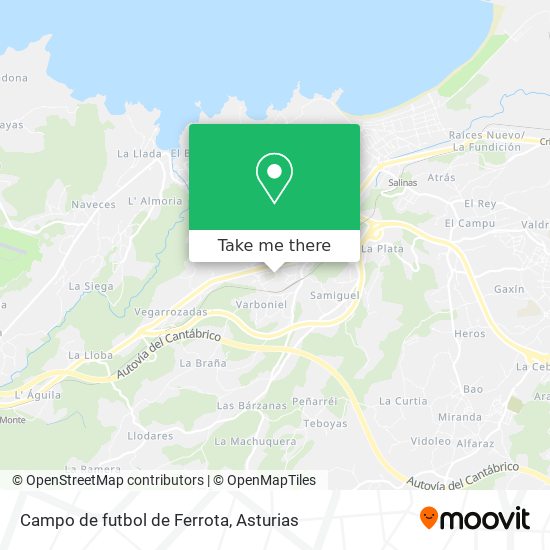 Campo de futbol de Ferrota map