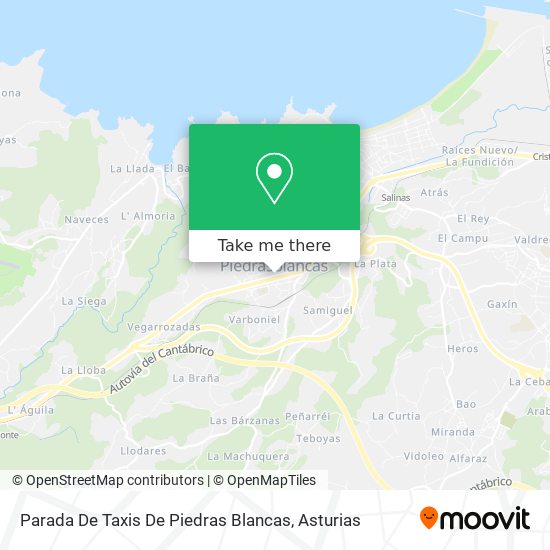 mapa Parada De Taxis De Piedras Blancas