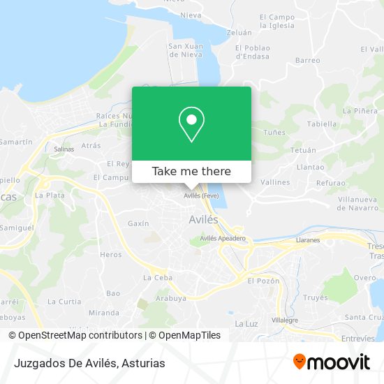 Juzgados De Avilés map