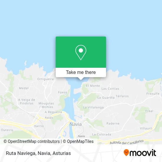 Ruta Naviega, Navia map