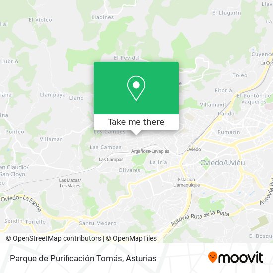 mapa Parque de Purificación Tomás