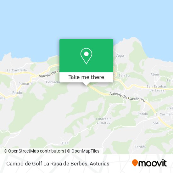 mapa Campo de Golf La Rasa de Berbes