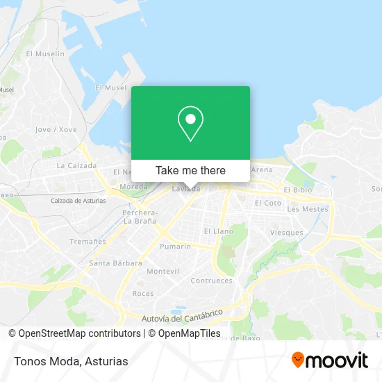Tonos Moda map