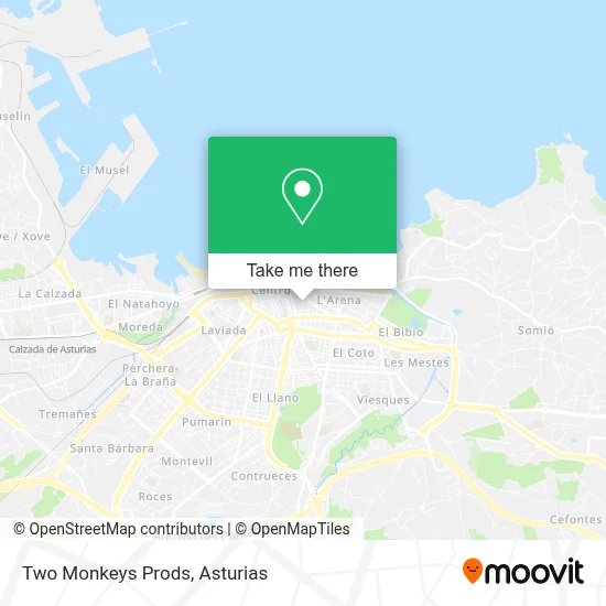 Two Monkeys Prods map