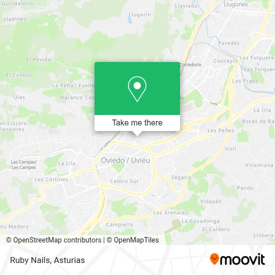 Ruby Nails map