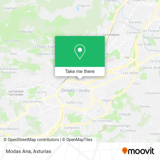 Modas Ana map