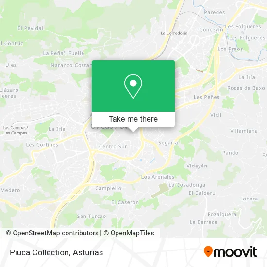 Piuca Collection map